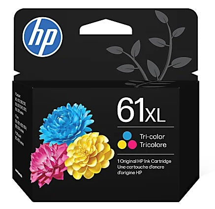 HP 61XL Tri-Color High-Yield Ink Cartridge, CH564WN